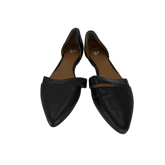 Unbranded Shoes - BP. d'Orsay Pointed Toe Black Leather Flat